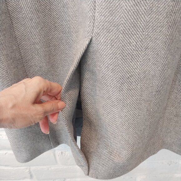 Lauren Ralph Lauren Coat Womens 6 M Gray Herringbone Tweed Wool Blend Jacket - Picture 5 of 12